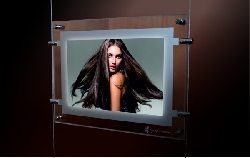 Caseta luminoasa led cristal A4 simpla fata 3,6 W