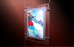 Caseta luminoasa led cristal A4 simpla fata 3,6 W