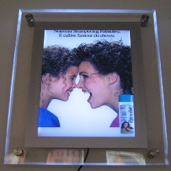 Caseta luminoasa led cristal A3 simpla fata 7,2 W