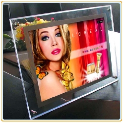 Caseta luminoasa led cristal A3 simpla fata 7,2 W