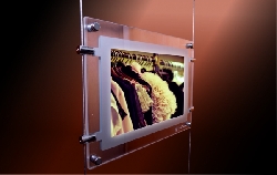 Caseta luminoasa led cristal A3 simpla fata 7,2 W