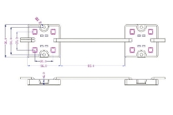 Dimensiuni (mm) Modul 4LED 0.96W
